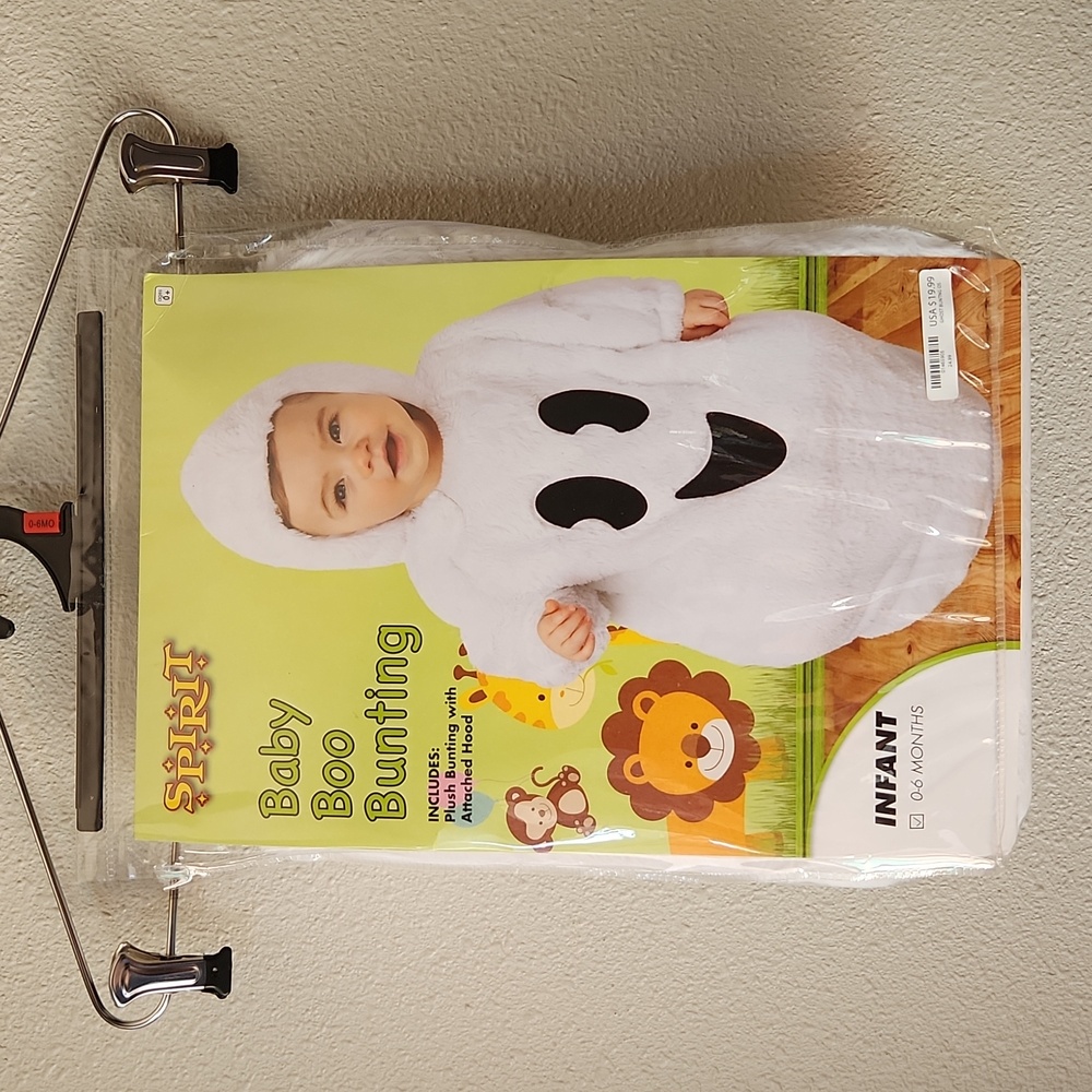 Spirit Halloween Baby Boo Bunting Costume Infant 0-6 Months NWT